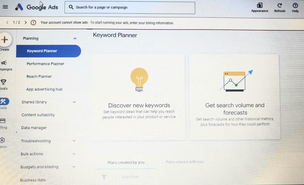 Google Keyword Planner